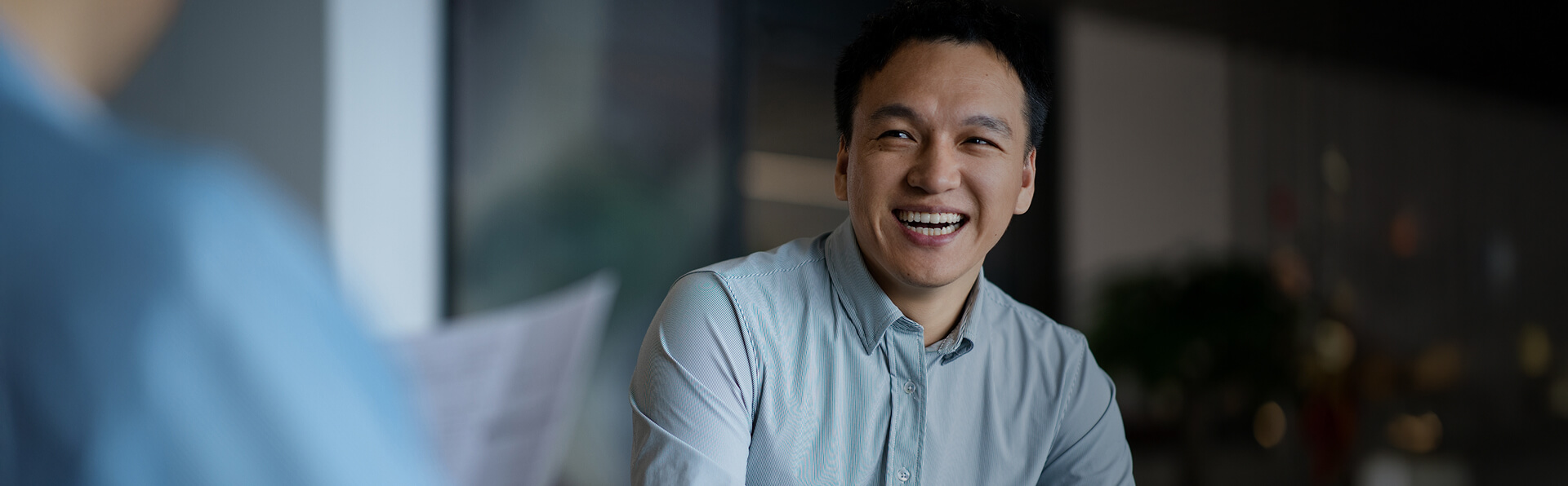 Photo of man smiling